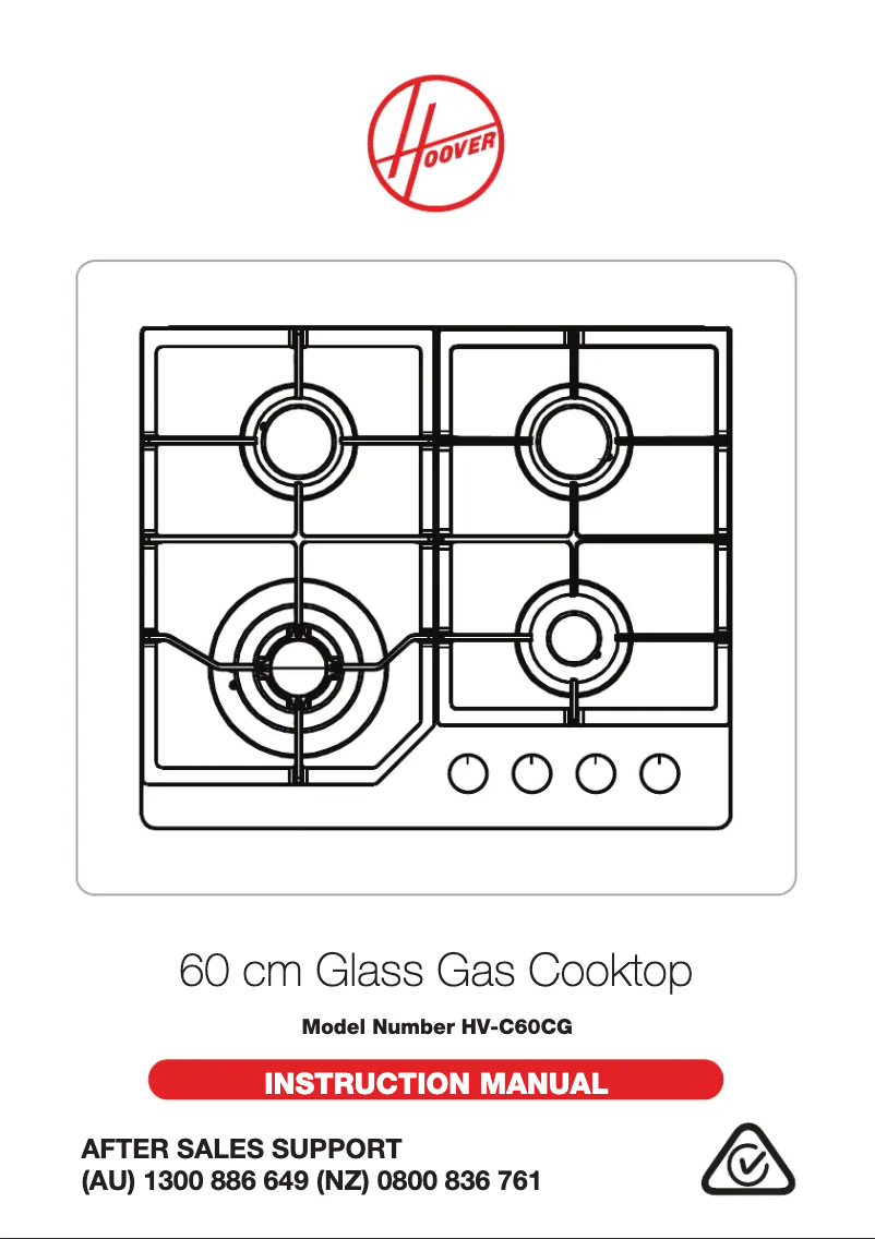 Page 1 de la notice Manuel utilisateur Hoover HV-C60CG