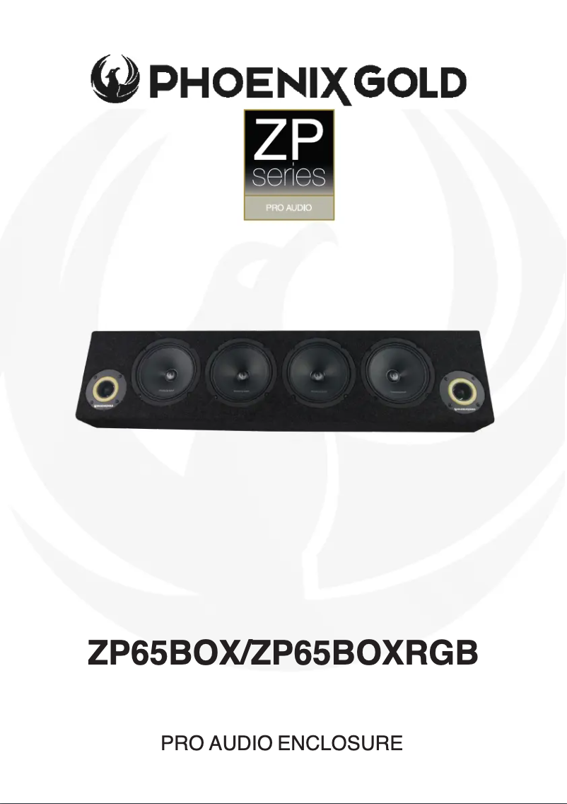 Page n°1 - Manuel utilisateur Phoenix Gold ZP65BOXRGB