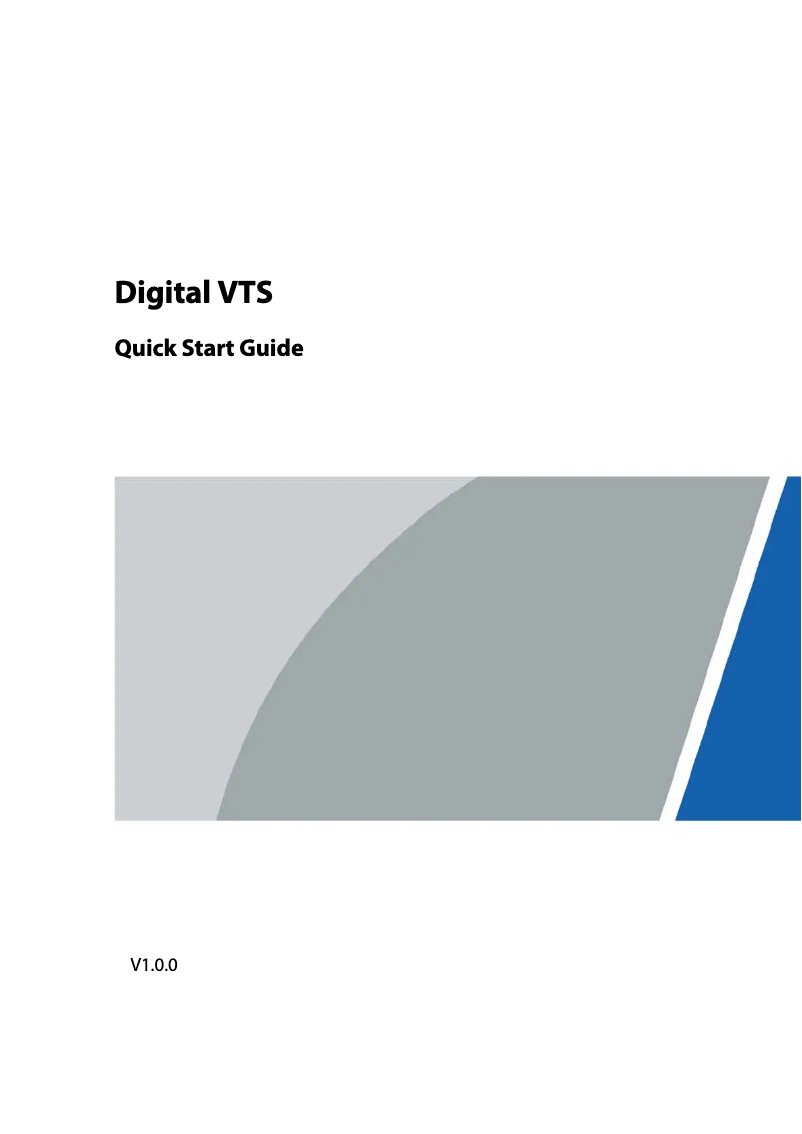 Image de la première page du manuel de l'appareil VTS5A40B