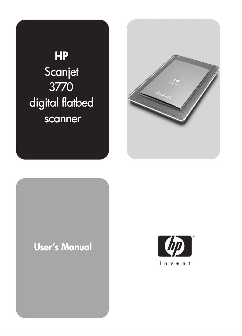 Página 1 del manual Manual de usuario HP Scanjet 3770