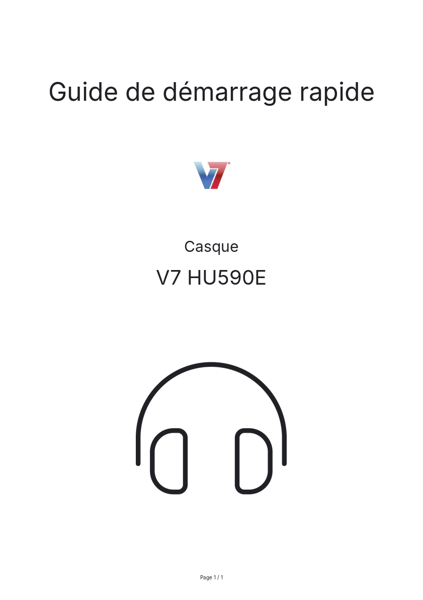 Image de la première page du manuel de l'appareil HU590E