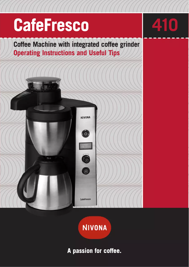 Page n°1 - Manuel utilisateur Nivona CafeFresco 410