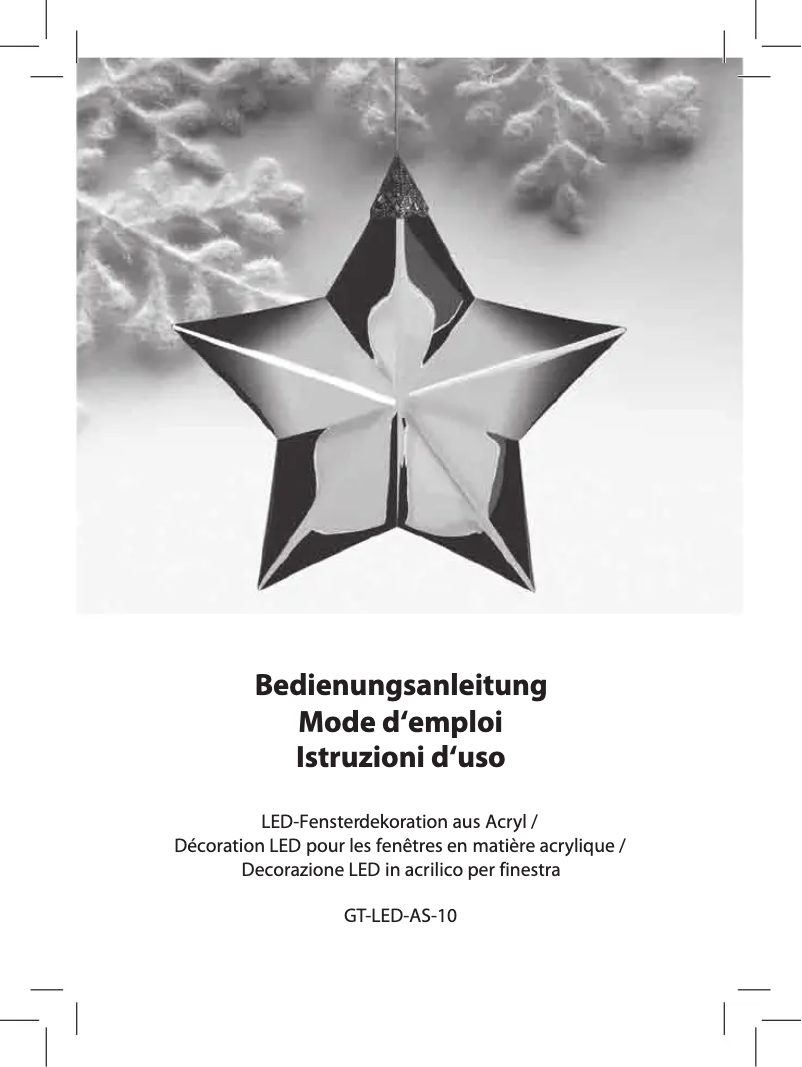 Image de la première page du manuel de l'appareil GT-LED-AS-10