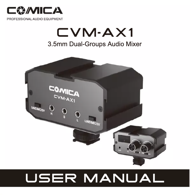 Image de la première page du manuel de l'appareil CVM-AX1