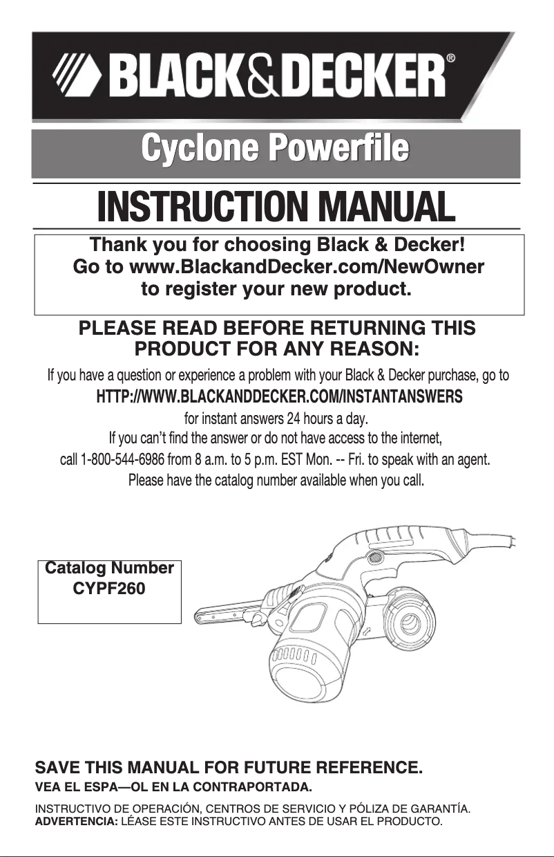 Page n°1 - Manuel utilisateur Black & Decker BR318