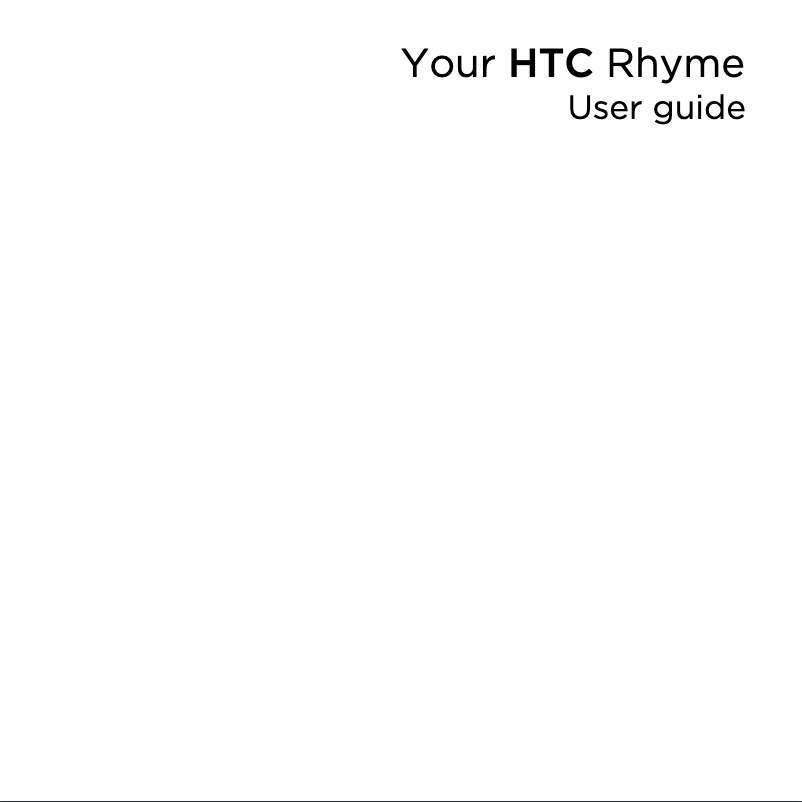 Página 1 del manual Manual de usuario HTC Rhyme