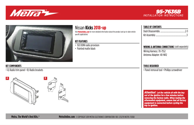 Página 1 del manual Manual de usuario Metra 95-7636B