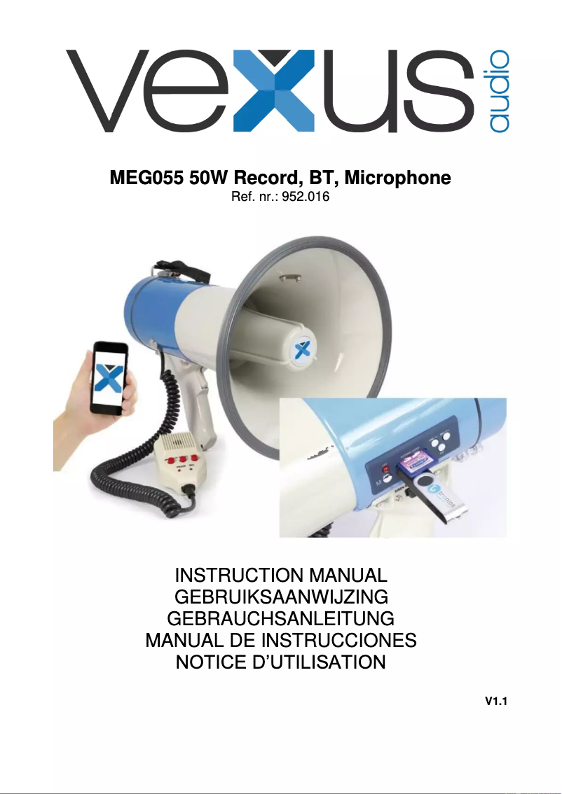 Page 1 de la notice Manuel utilisateur Vexus MEG055