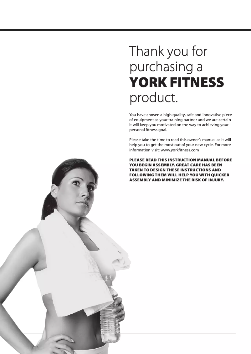Página 1 del manual Manual de usuario York Fitness Challenger Elite