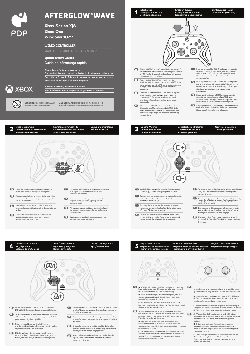 Page n°1 - Manuel utilisateur PDP Afterglow Wave