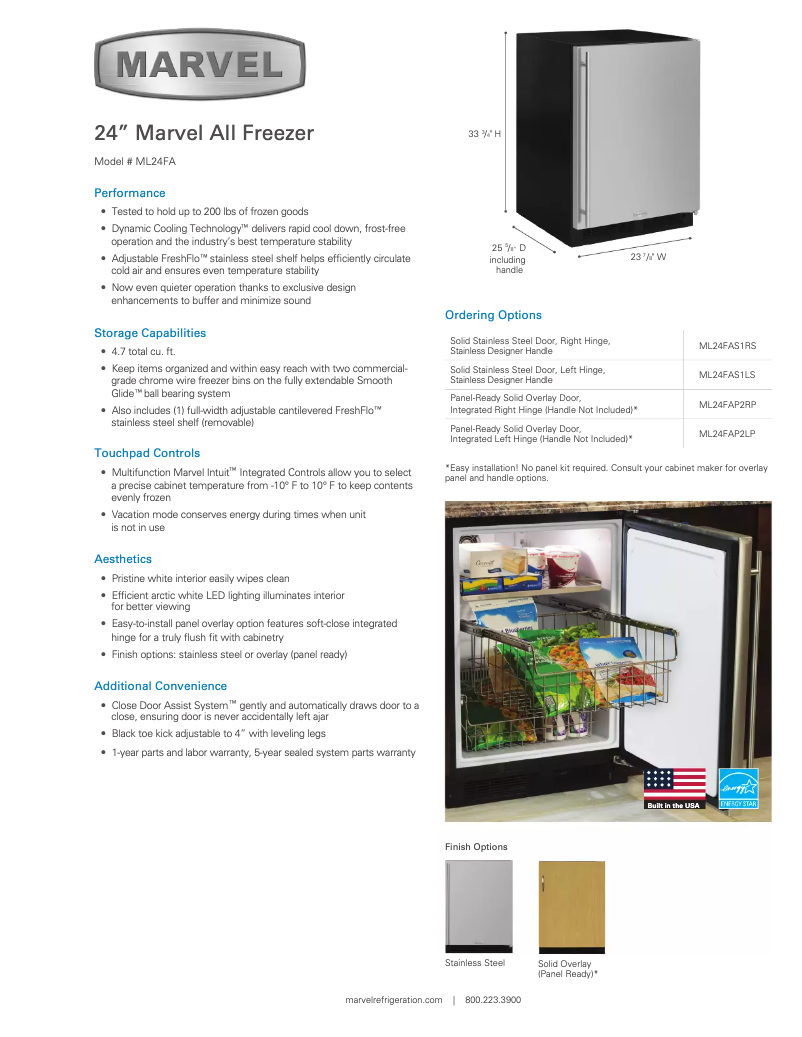 Page 1 de la notice Manuel utilisateur Marvel ML24FAL