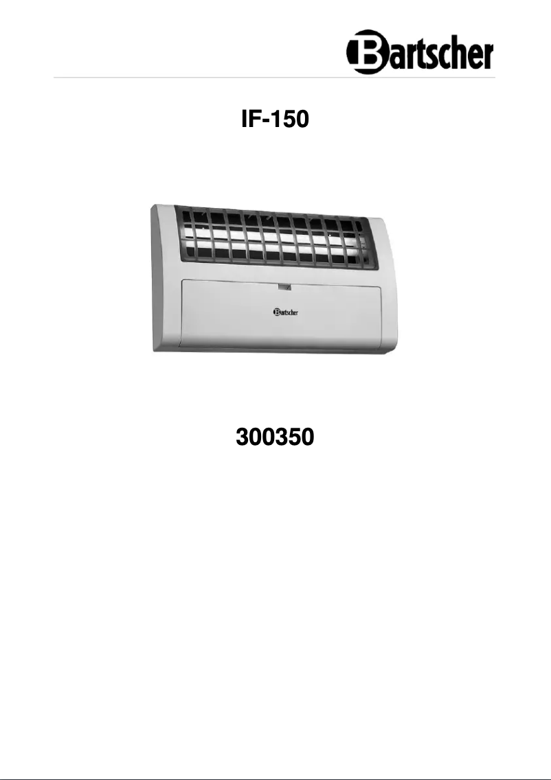 Page n°1 - Manuel utilisateur Bartscher IF-150