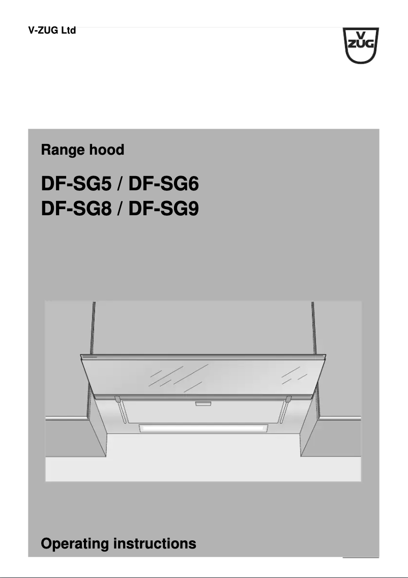 Page 1 de la notice Manuel utilisateur V-Zug DF-SG6