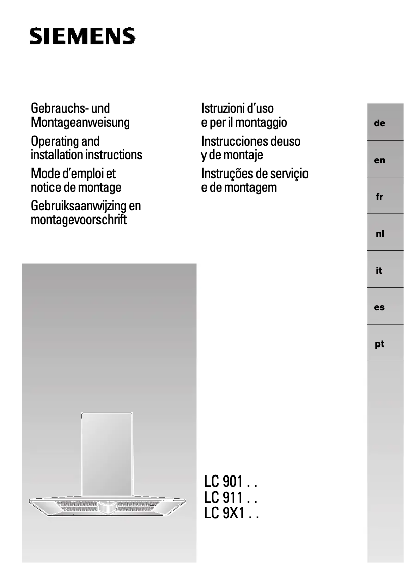 Page 1 de la notice Guide d'installation Siemens LC90150