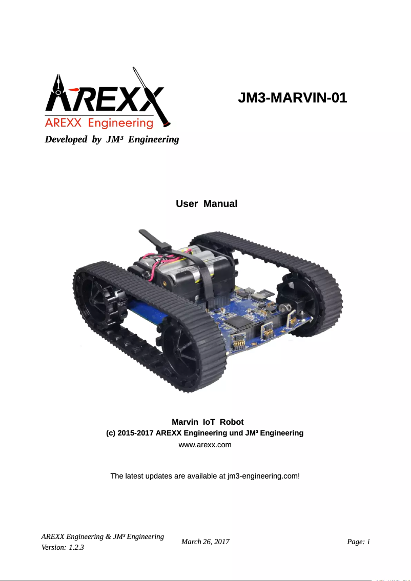 Image de la première page du manuel de l'appareil JM3 MARVIN