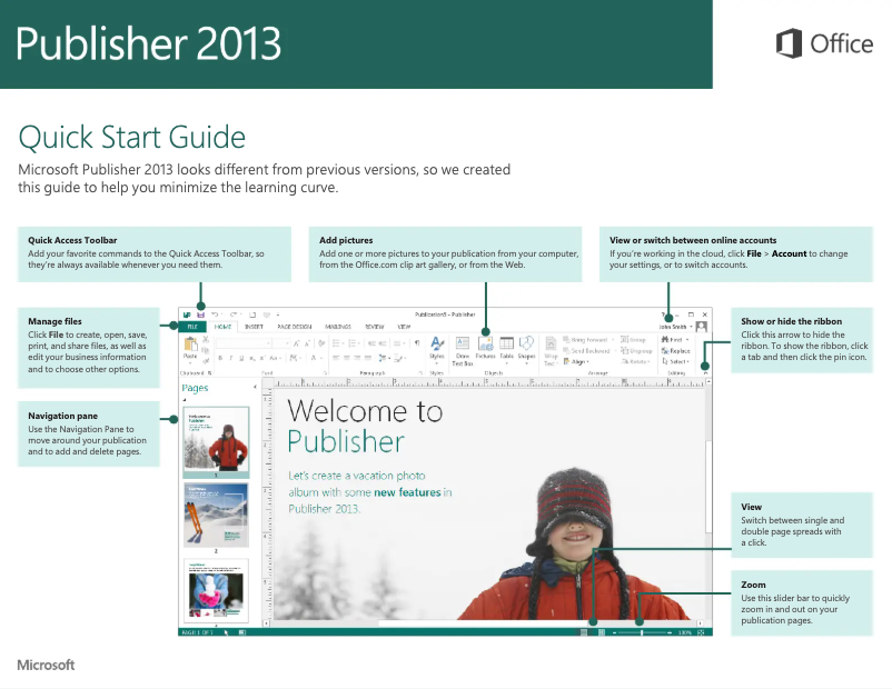 Page n°1 - Manuel utilisateur Microsoft Publisher 2013