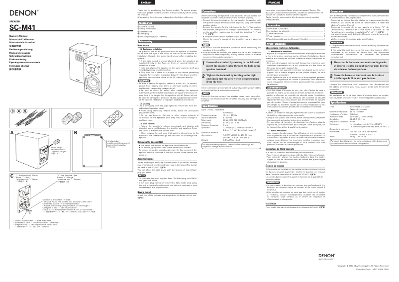 Página 1 del manual Manual de usuario Denon SC-M41