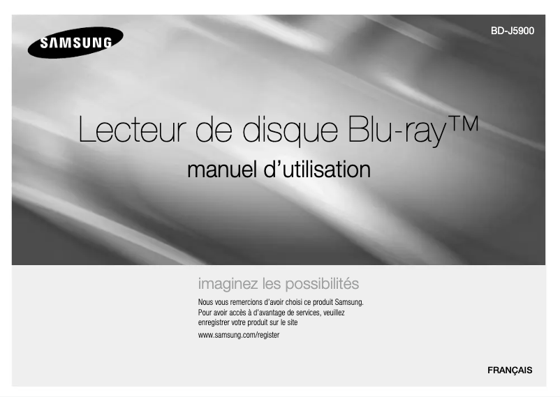 Image de la première page du manuel de l'appareil BD-J5900