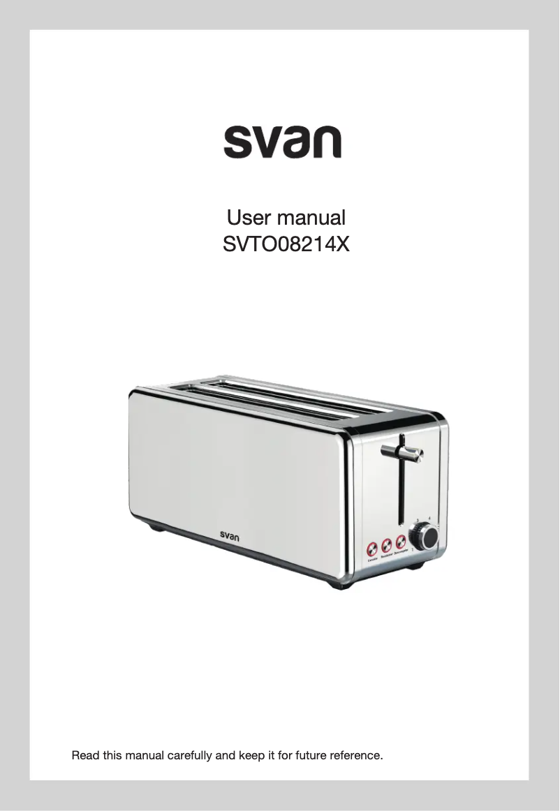 Image de la première page du manuel de l'appareil SVTO08214X