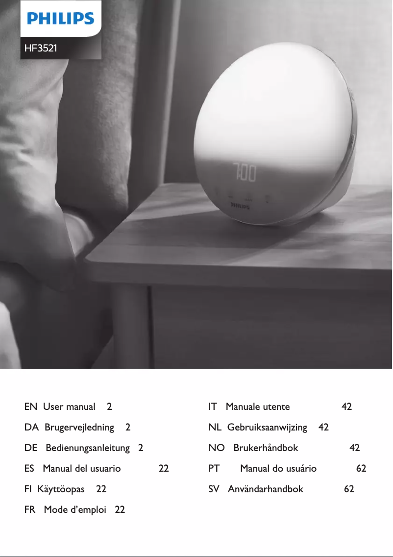 Page n°1 - Manuel utilisateur Philips Wake-up Light HF3521