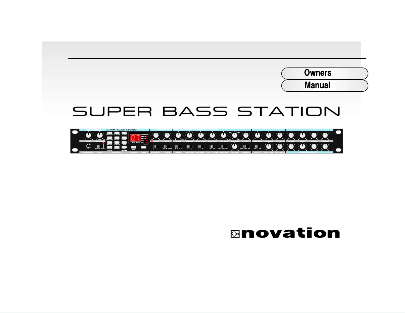 Página 1 del manual Manual de usuario Novation Super Bass Station