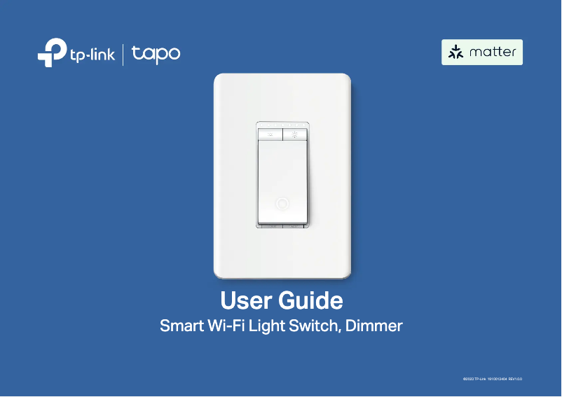 Page n°1 - Guide d'installation TP-Link Tapo S505D