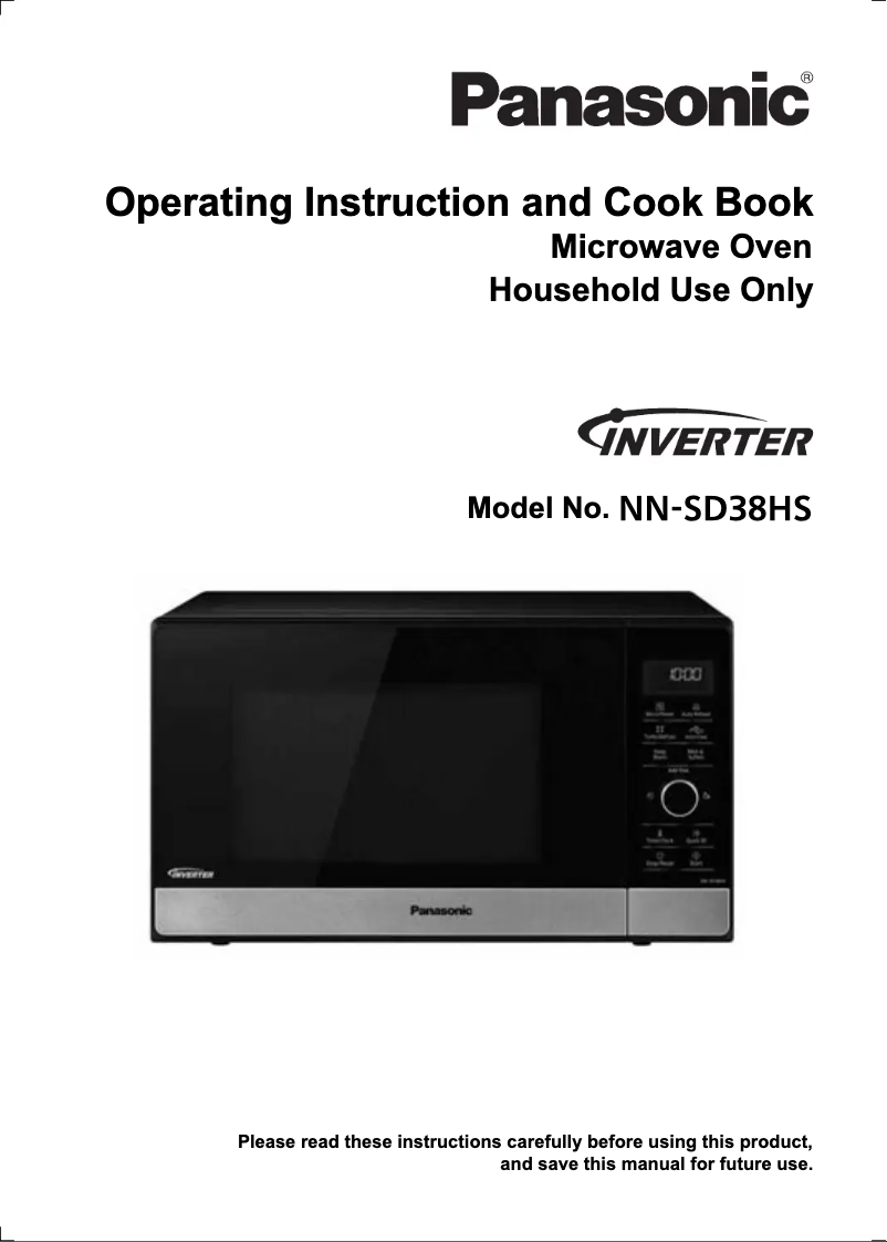 Image de la première page du manuel de l'appareil Inverter NN-SD38HS