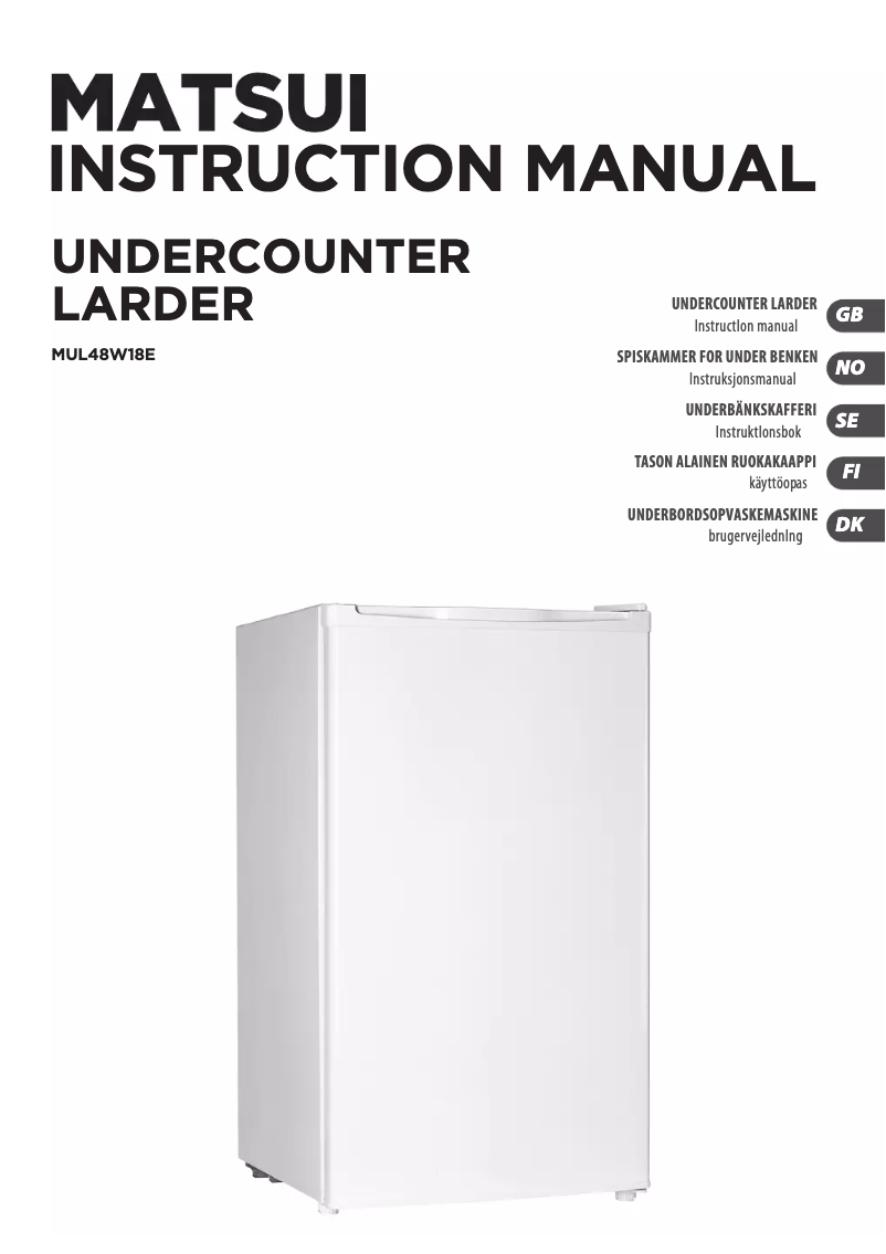 Image de la première page du manuel de l'appareil MUL48W18E