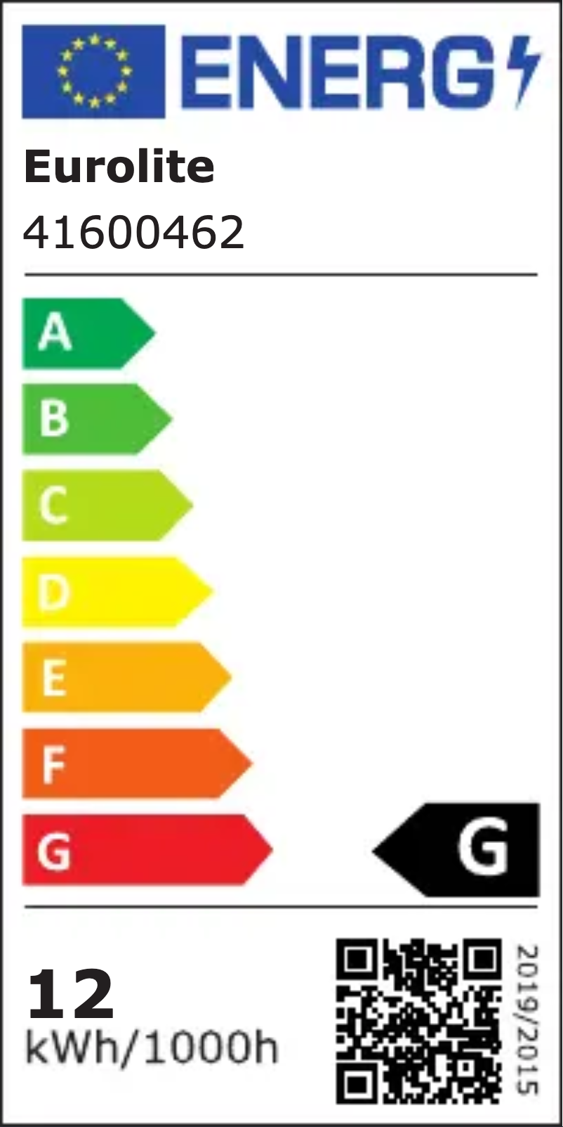 Page 1 de la notice Label énergétique Eurolite LED KKL-12