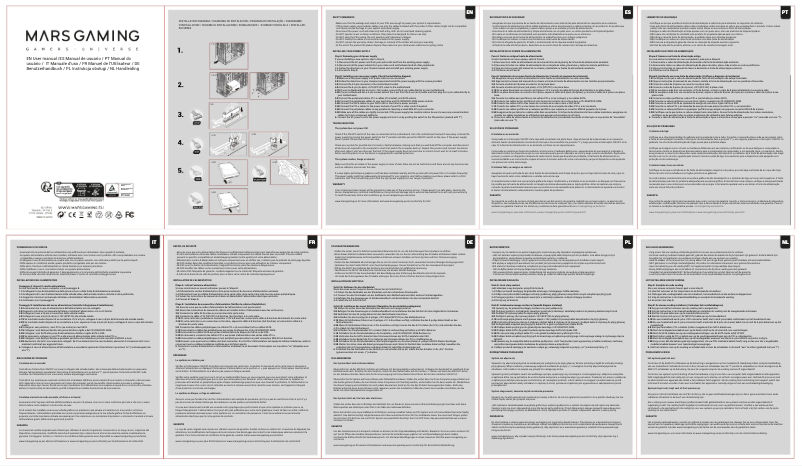 Page 1 de la notice Manuel utilisateur Mars Gaming MPIII550