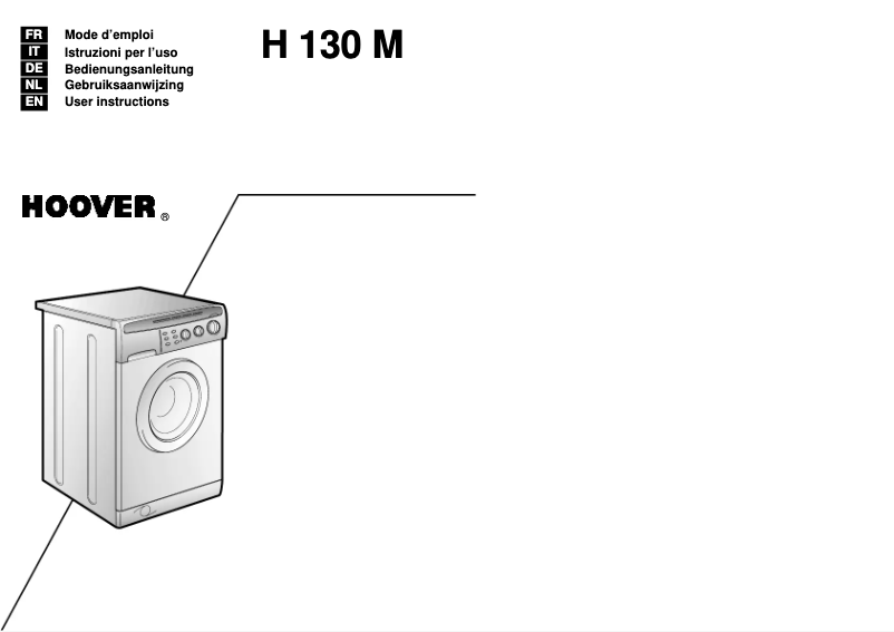 Page n°1 - Manuel utilisateur Hoover H130MNE