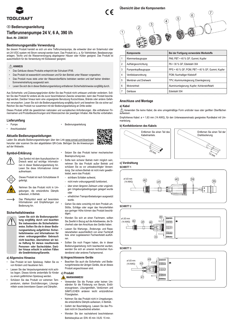 Page n°1 - Manuel utilisateur Toolcraft TO-7159143