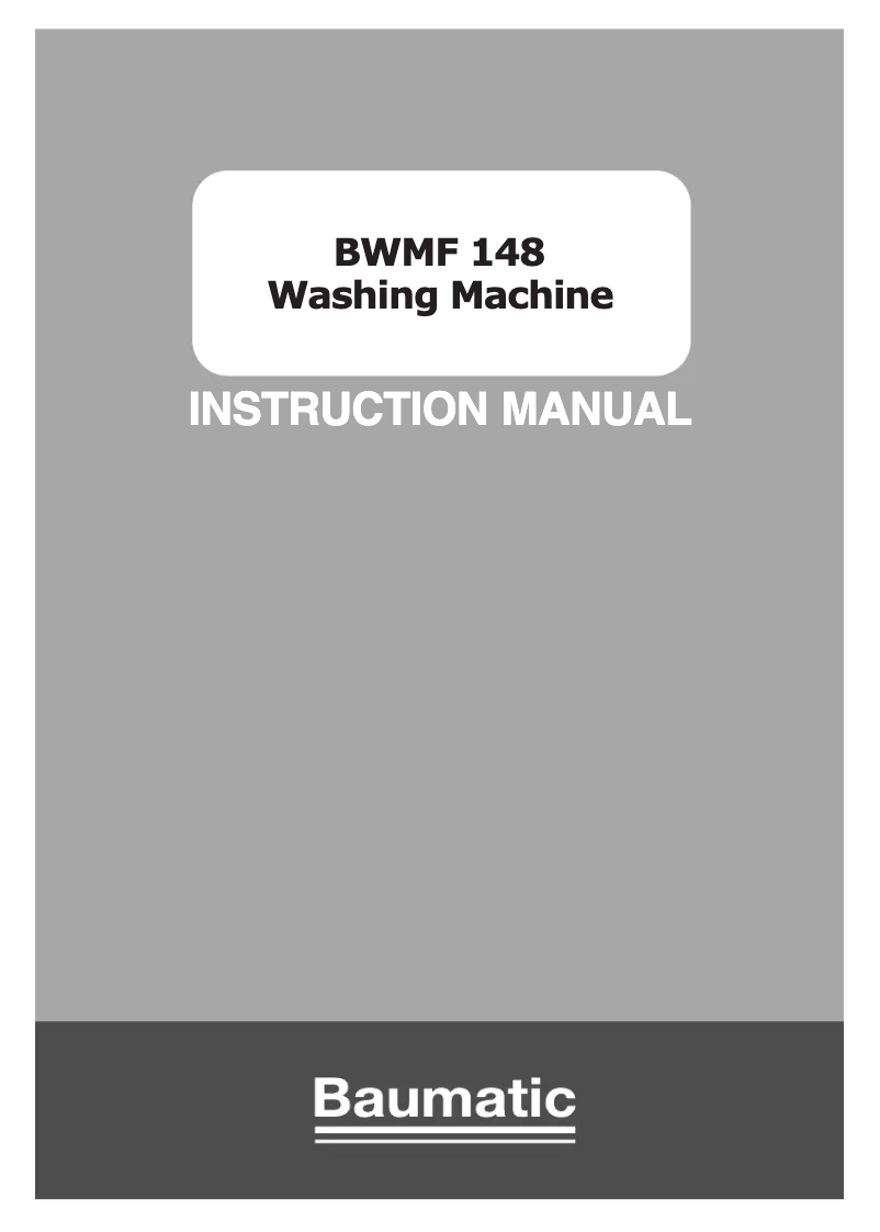 Page 1 de la notice Manuel utilisateur Baumatic BWMF148