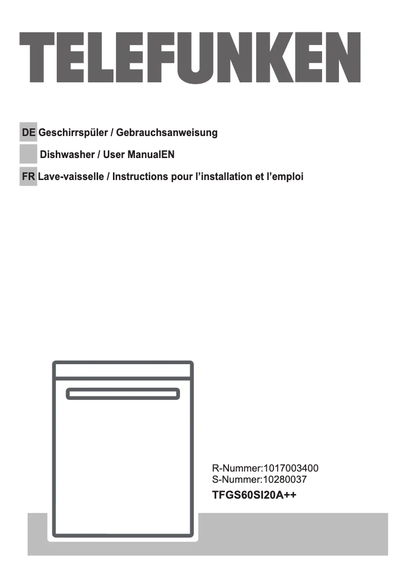 Page n°1 - Manuel utilisateur Telefunken TFGS60SI20A