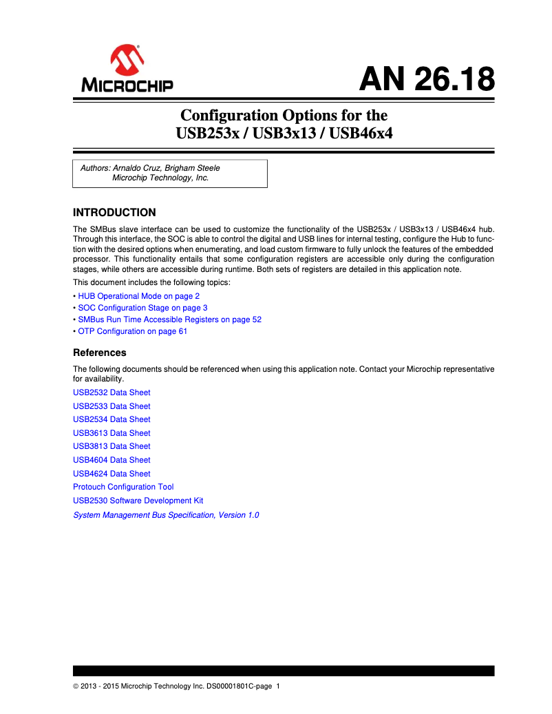 Página 1 del manual Manual de usuario Microchip USB2532