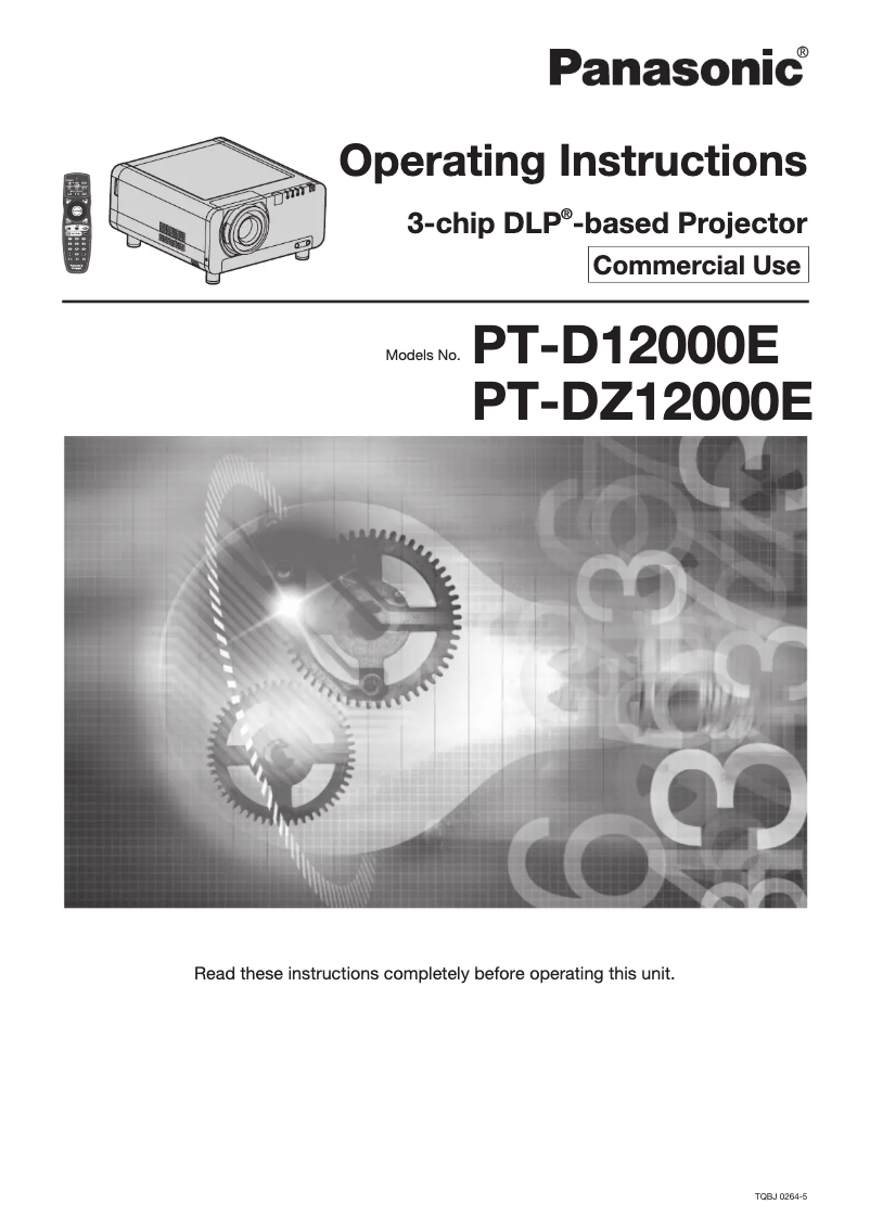Page 1 of the manual User Manual Panasonic PT-DZ12000E