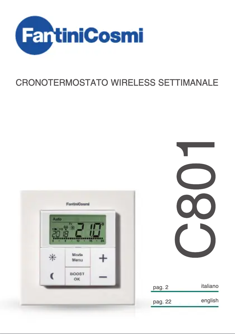 Página 1 del manual Manual de usuario Fantini Cosmi C801