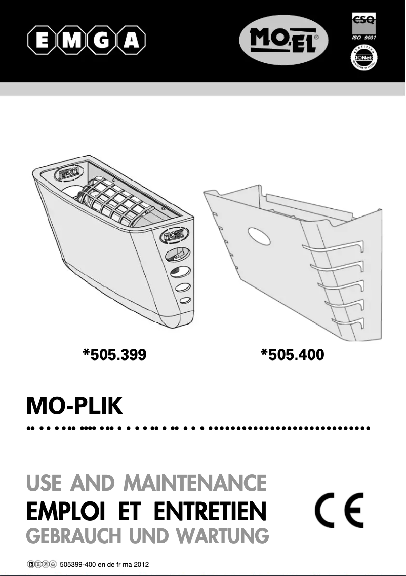 Page n°1 - Manuel utilisateur MO-EL Mo-Plick 505400