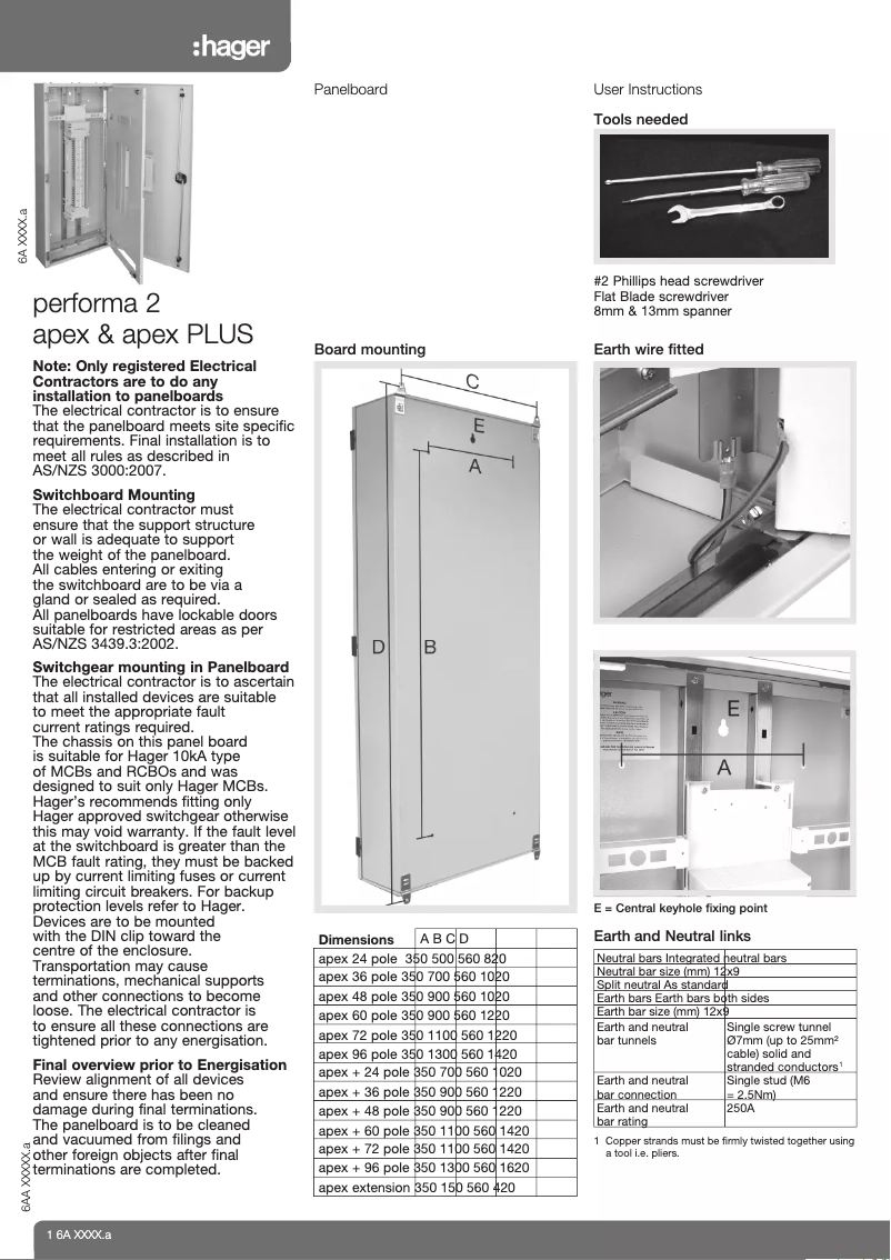 Page n°1 - Manuel utilisateur Hager JPA4800S25TW