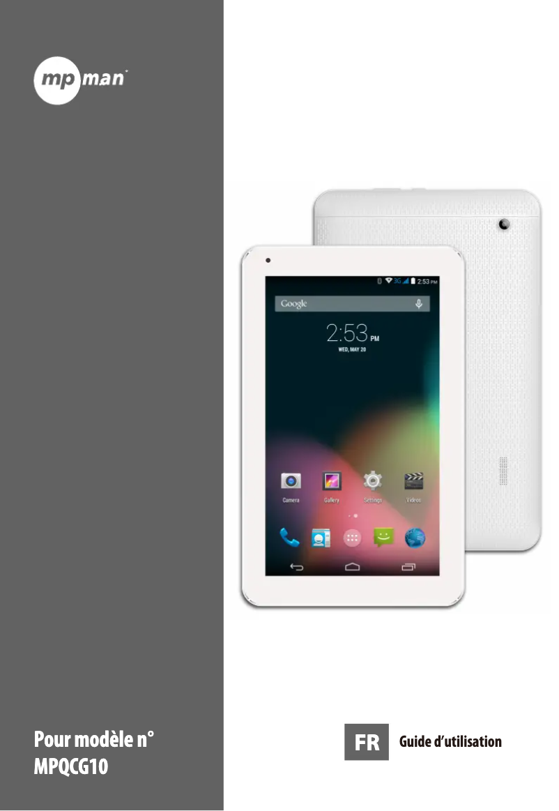 Page 1 de la notice Manuel utilisateur Mpman MPQCG10
