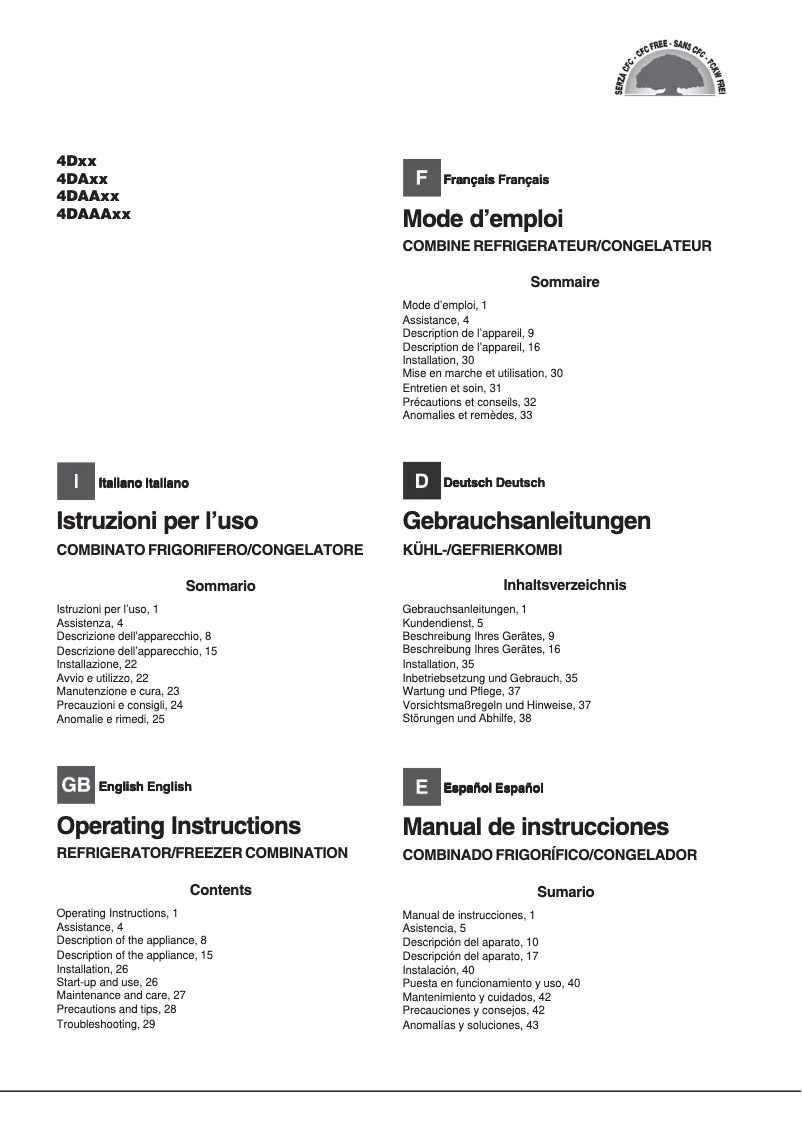 Page n°1 - Manuel utilisateur Hotpoint Quadrio 4D W