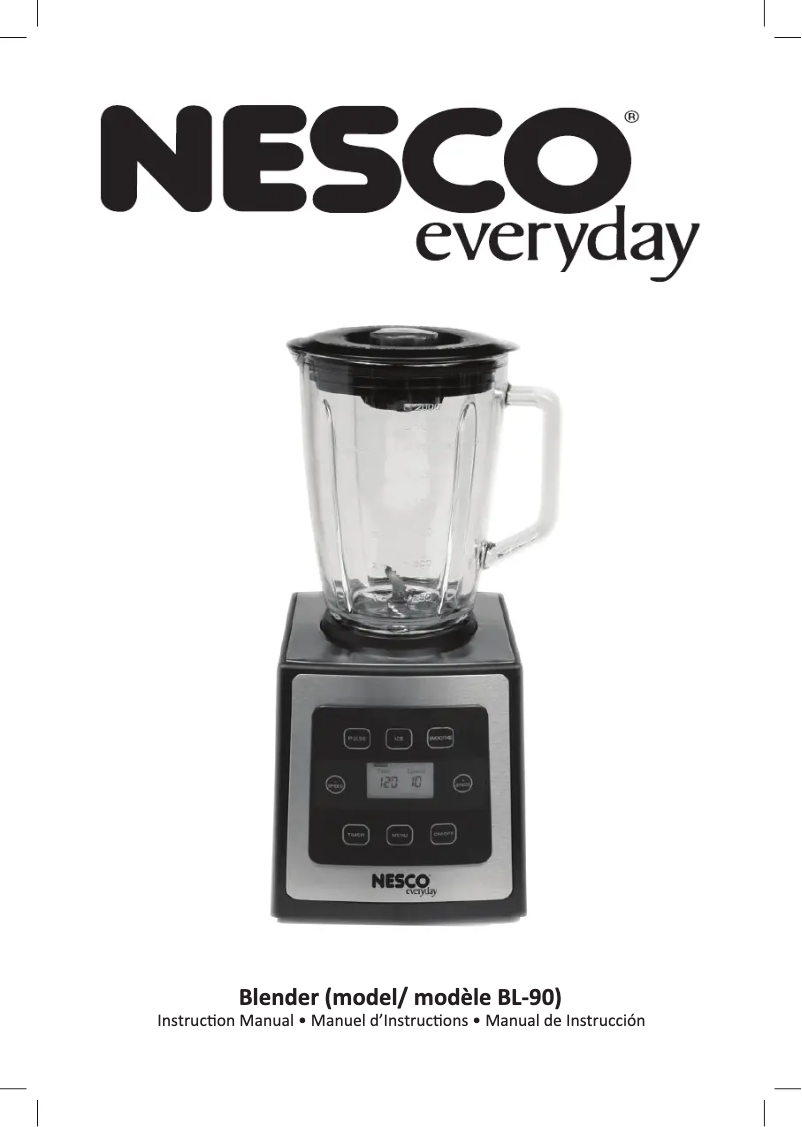 Página 1 del manual Manual de usuario Nesco BL-90