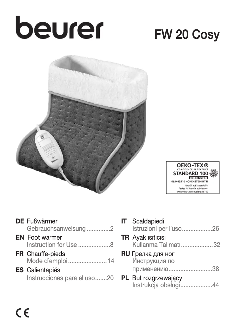 Image de la première page du manuel de l'appareil FW 20