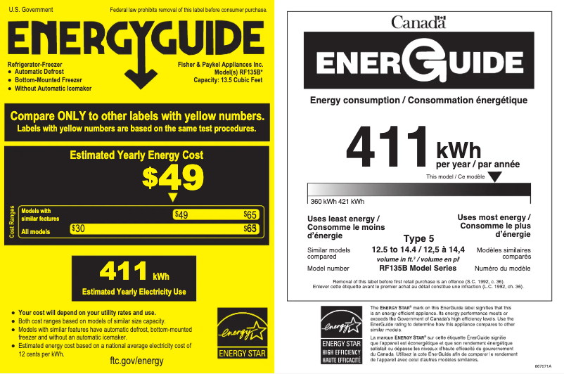Image de la première page du manuel de l'appareil RF135BRPJX6
