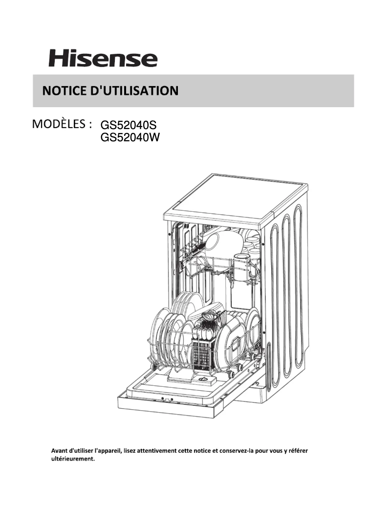 Page 1 de la notice Manuel utilisateur Gorenje GS52040S