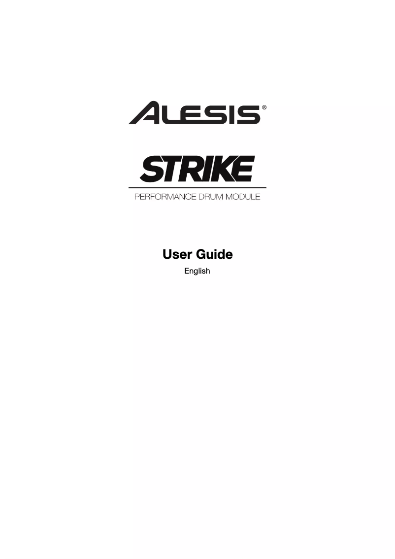 Page 1 de la notice Manuel utilisateur Alesis Strike Pro Kit