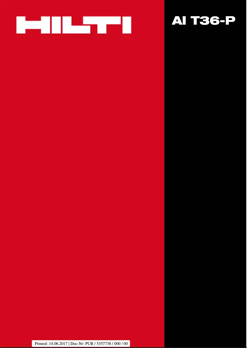 Página 1 del manual Manual de usuario Hilti AI T43-P