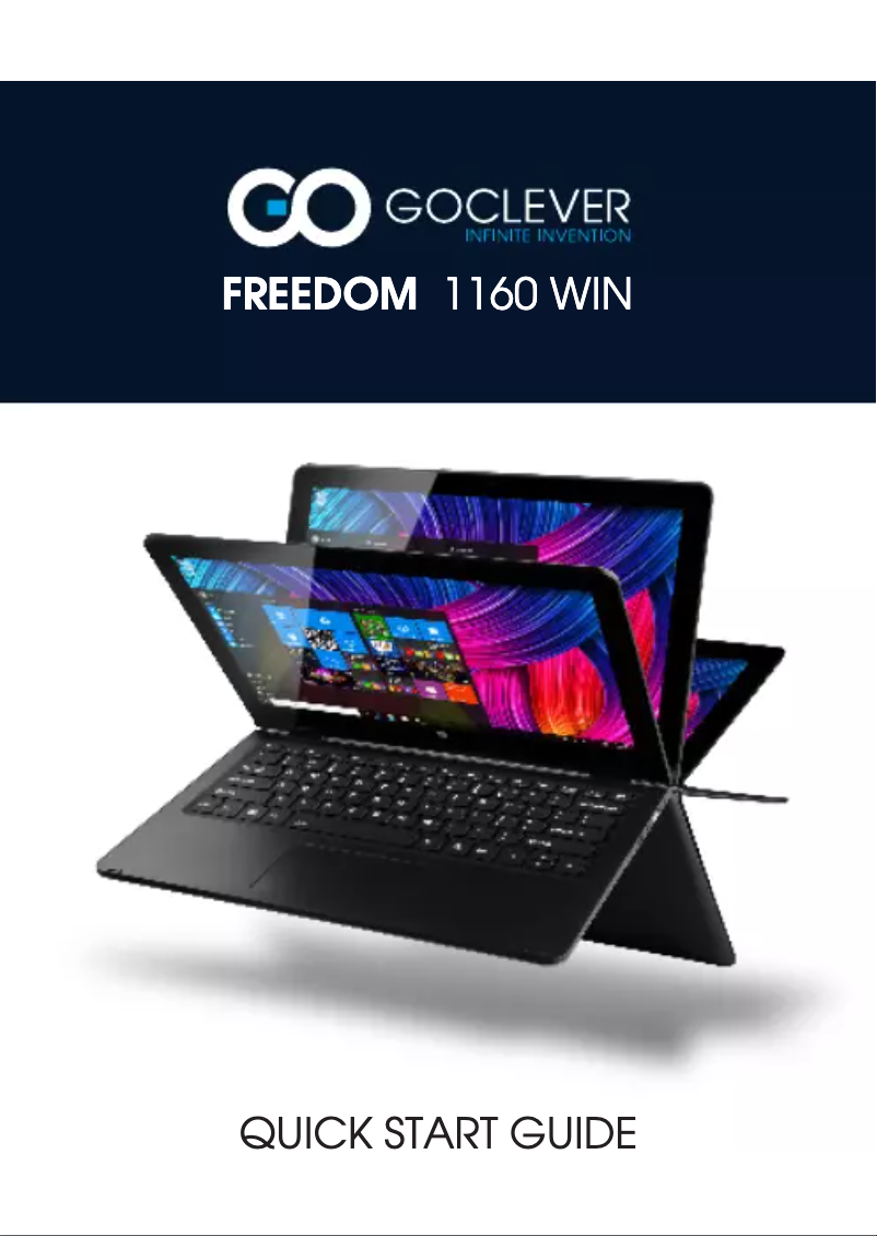 Page 1 de la notice Manuel utilisateur GoClever INSIGNIA FREEDOM 1160 WIN