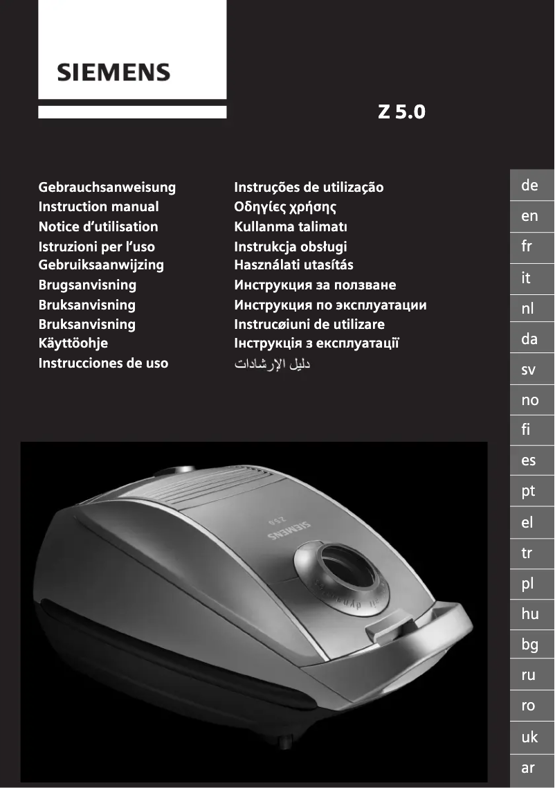 Page n°1 - Manuel utilisateur Siemens VSZ52402