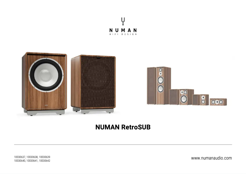 Image de la première page du manuel de l'appareil RetroSUB